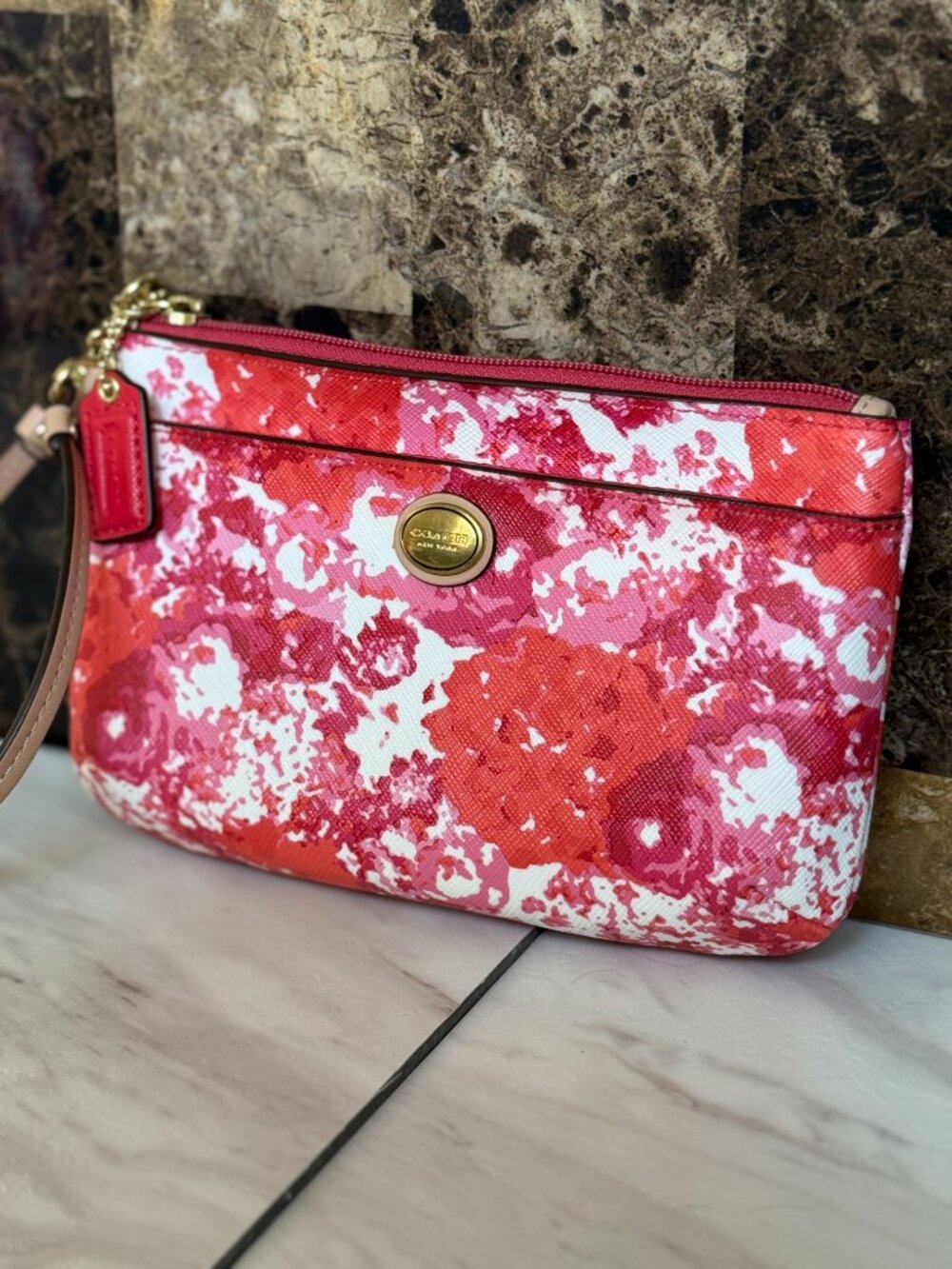 Peyton Mini Leather Bennett Floral Print Satchel & Matching Wristlet - Picture 8 of 11